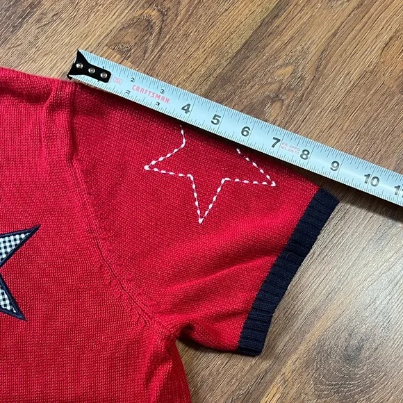 Patriotic Knit - Red, White, & Blue Star Patterned Women's Cardigan - Picture 8 of 10